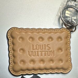 Louis Vuitton Tan Biscuit Keychain/ Bag Charm
